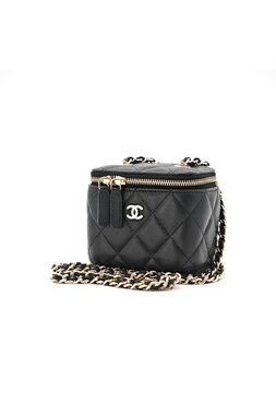 Chanel Mini Vanity Shoulder Bag Pouch Black